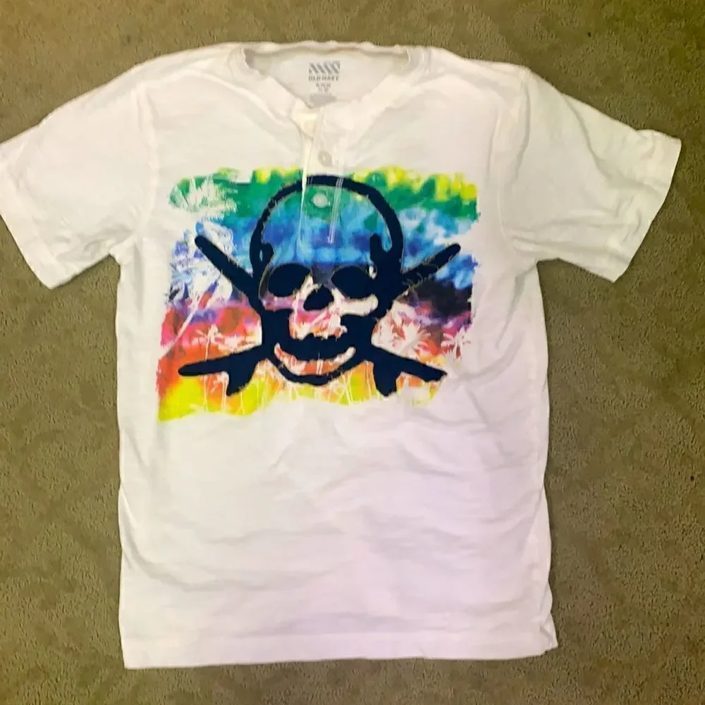 Aarg, Matey! Old Navy Boys XL (14-16) Pirate Graphic Tee Shirt Summer Fun!